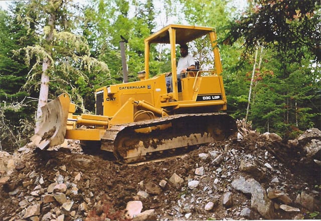 Dozer clearing a site